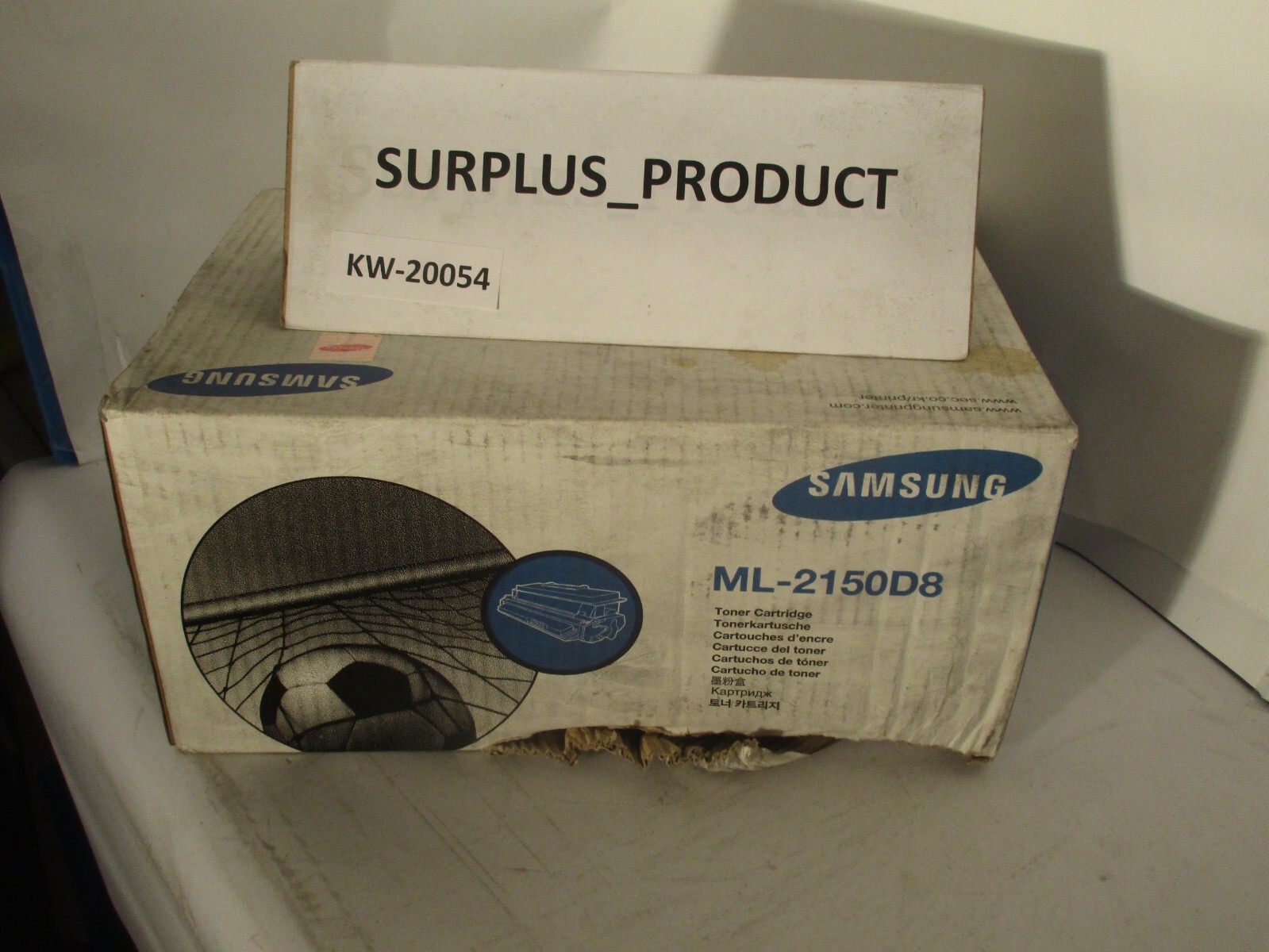 NEW GENUINE  SAMSUNG ML2150D8 -  BLACK TONER  **FACTORY SEALED BOX w/DAMAGE **