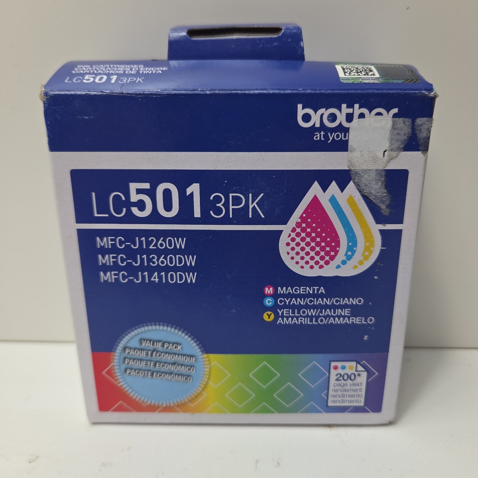 NEW OEM - BROTHER LC501 3PK COLOR SET Ink Cartridges - 6/2028