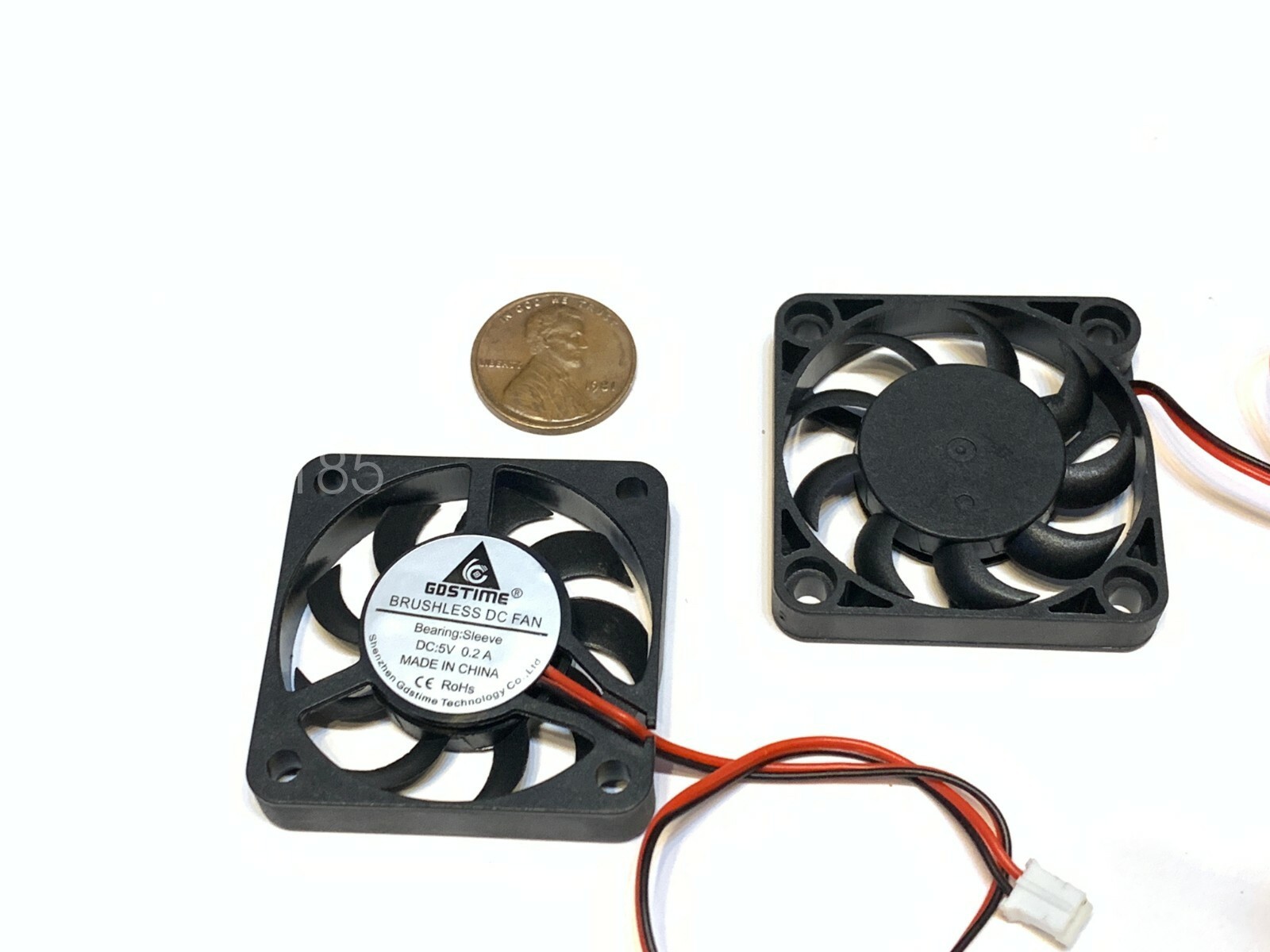 2 Pieces Fan 5v 4007 4cm mini slim small quiet 7mm gdstime 2pin heatsink