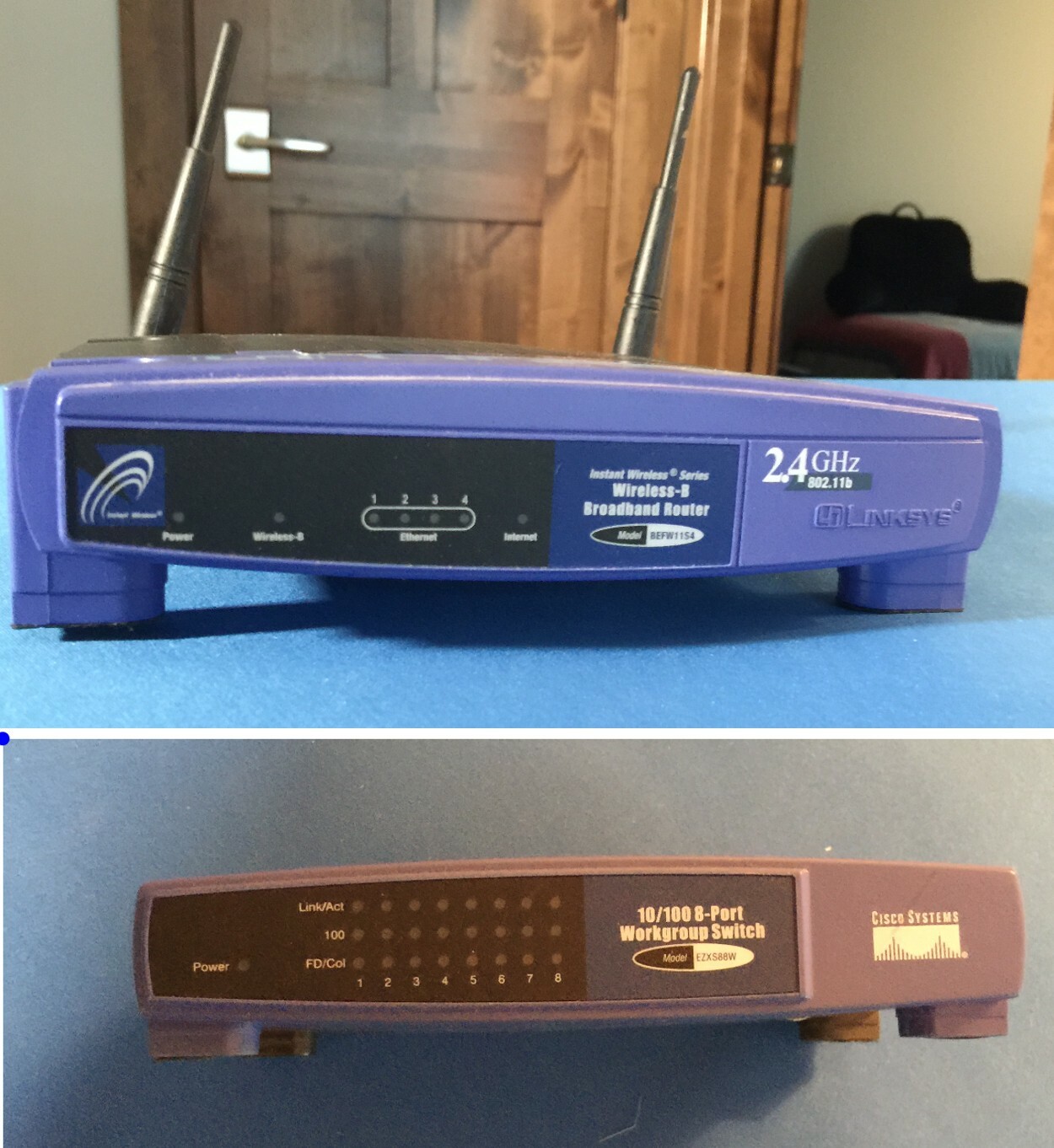 Linksys MISC items Switch AND Router (EZXS88W) 8-Ports / 4-port Router BEFW1154
