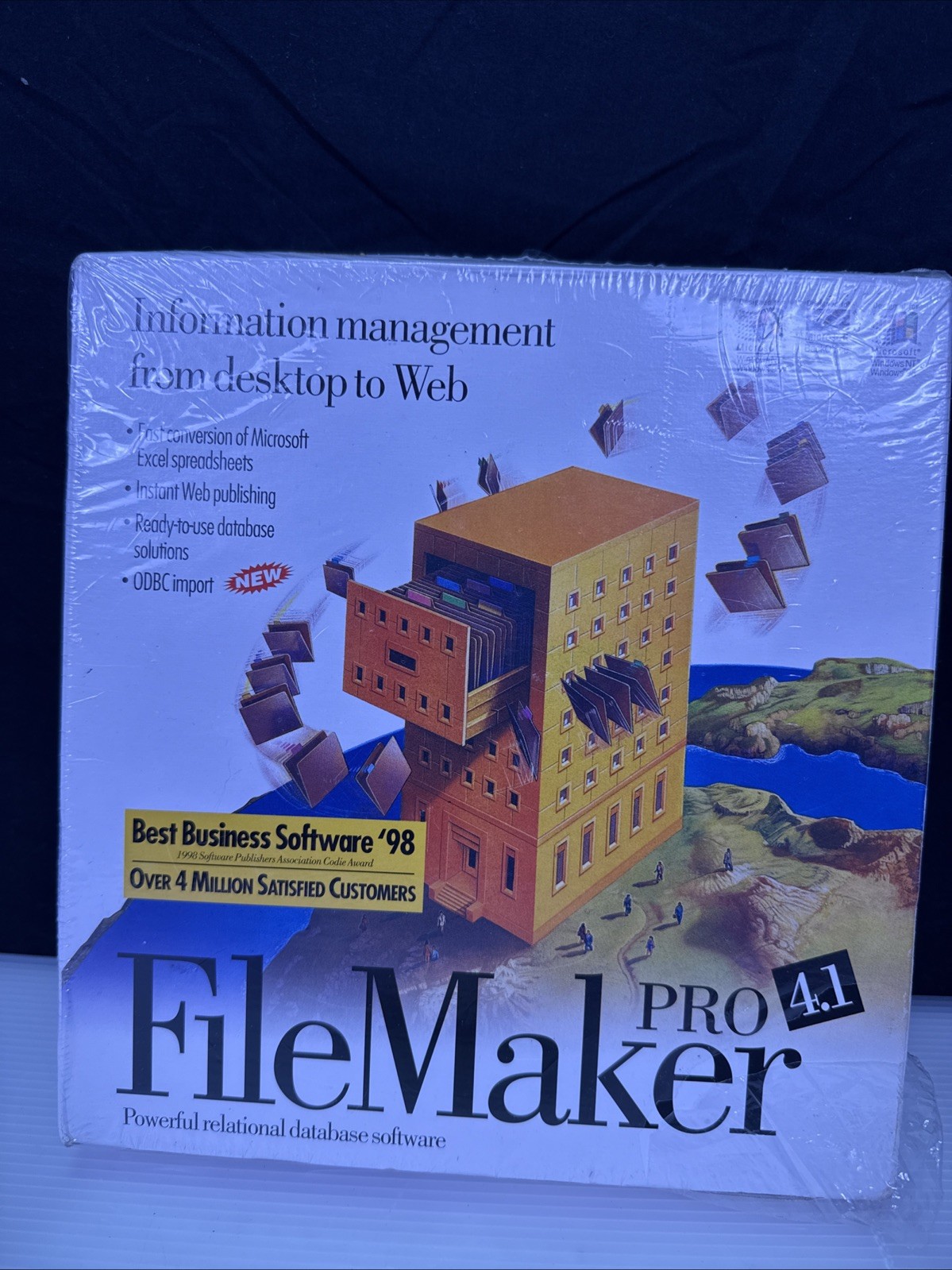VINTAGE 1998 OLD NEW STOCK COMPUTER CD ROM FILE MAKER pro 4.1 FOR WINDOWS