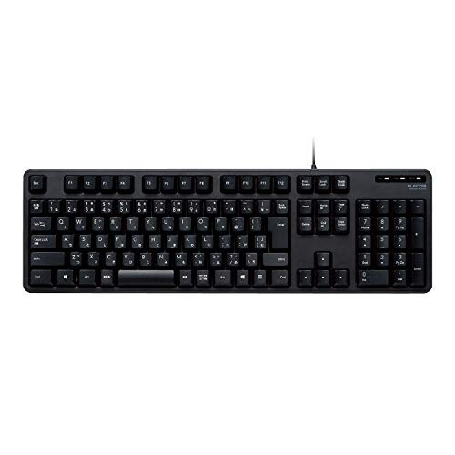 Elecom TK-FCM104XBK Keyboard  Wired  Membrane  Full Keyboard  BlackNEW