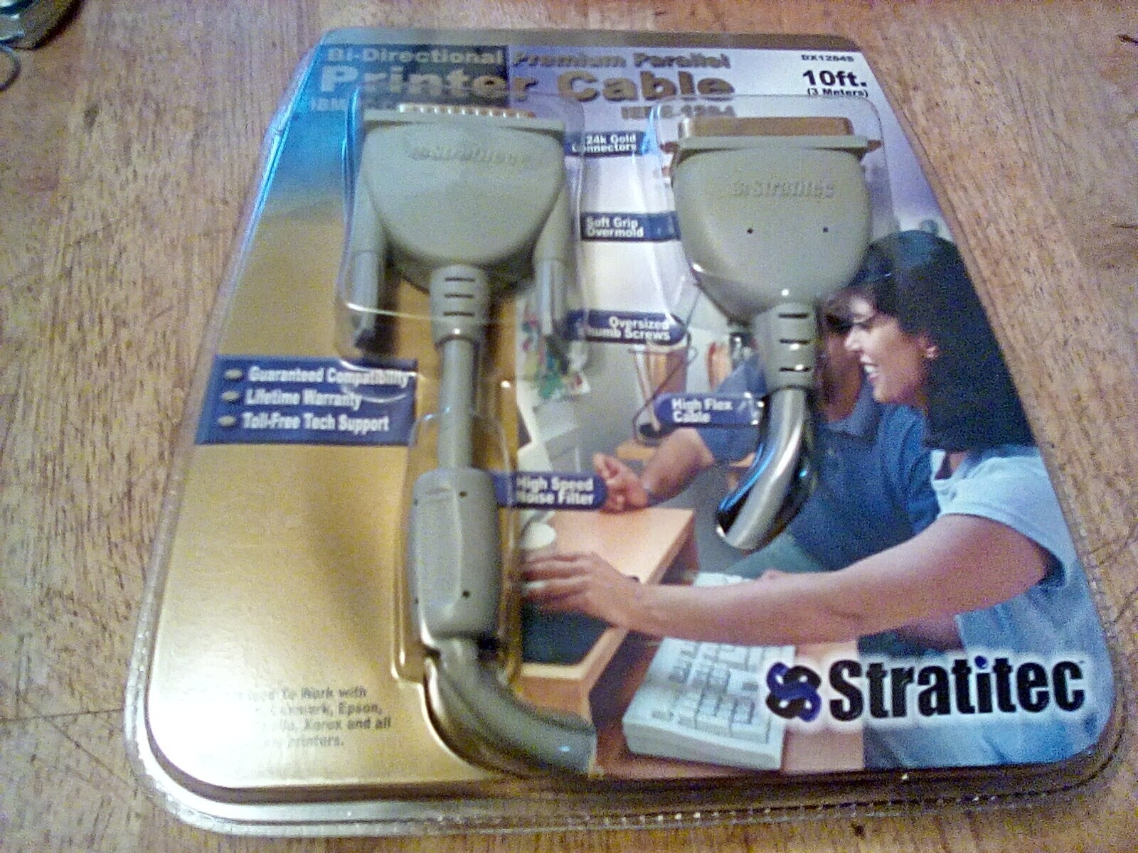 Bi Directional Printer Cable IBM/PC 10 Feet Premium Parallel IEEE 1284 Stratitec