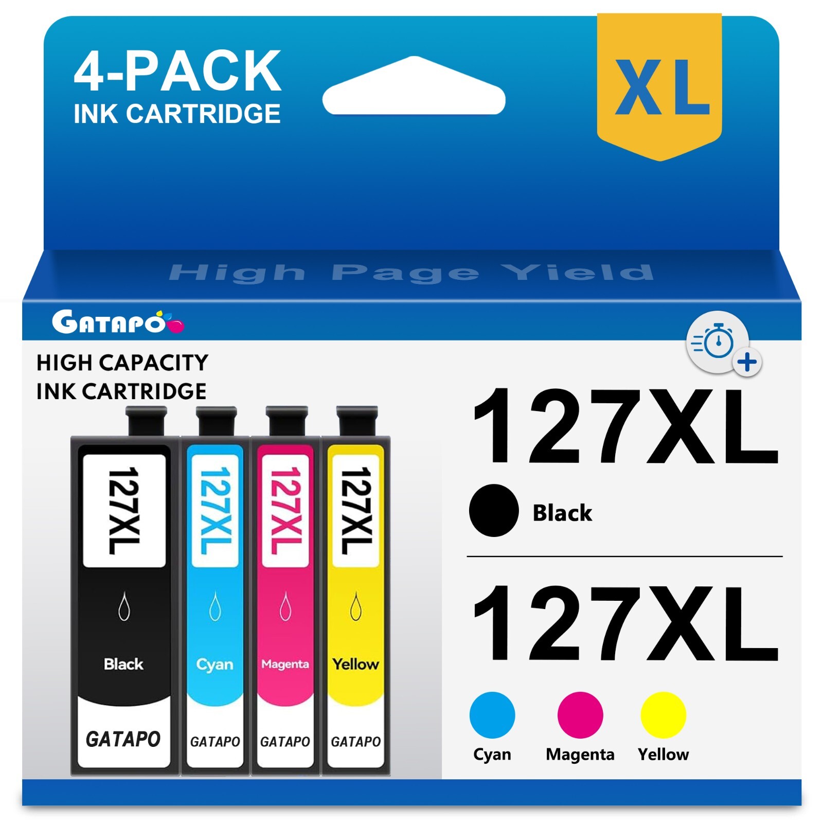 Compatible 127XL Ink  for Epson 127 WorkForce 545 60 630 633 635 645