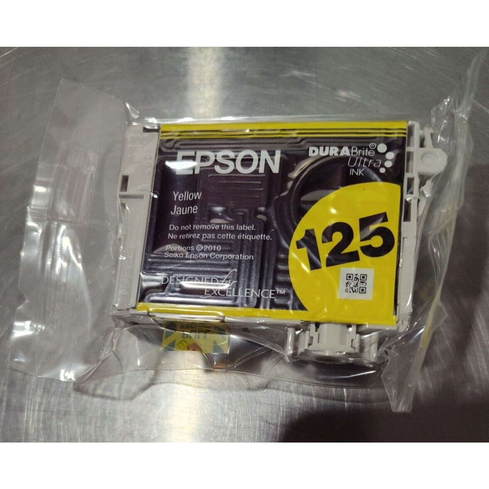 Epson Durabrite Ultra 125 Yellow Printer Ink New & Sealed