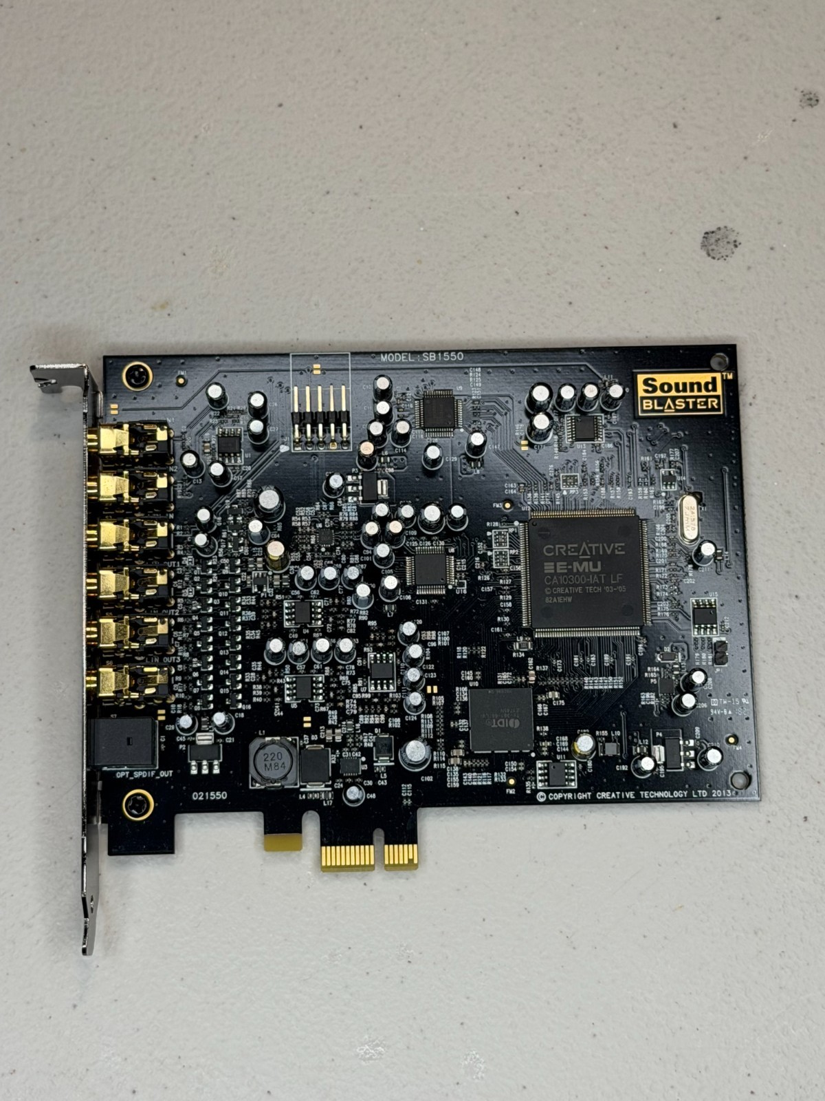 Creative Sound Blaster SB1550 Audigy 7.1 Channel PCIe RX Sound Card