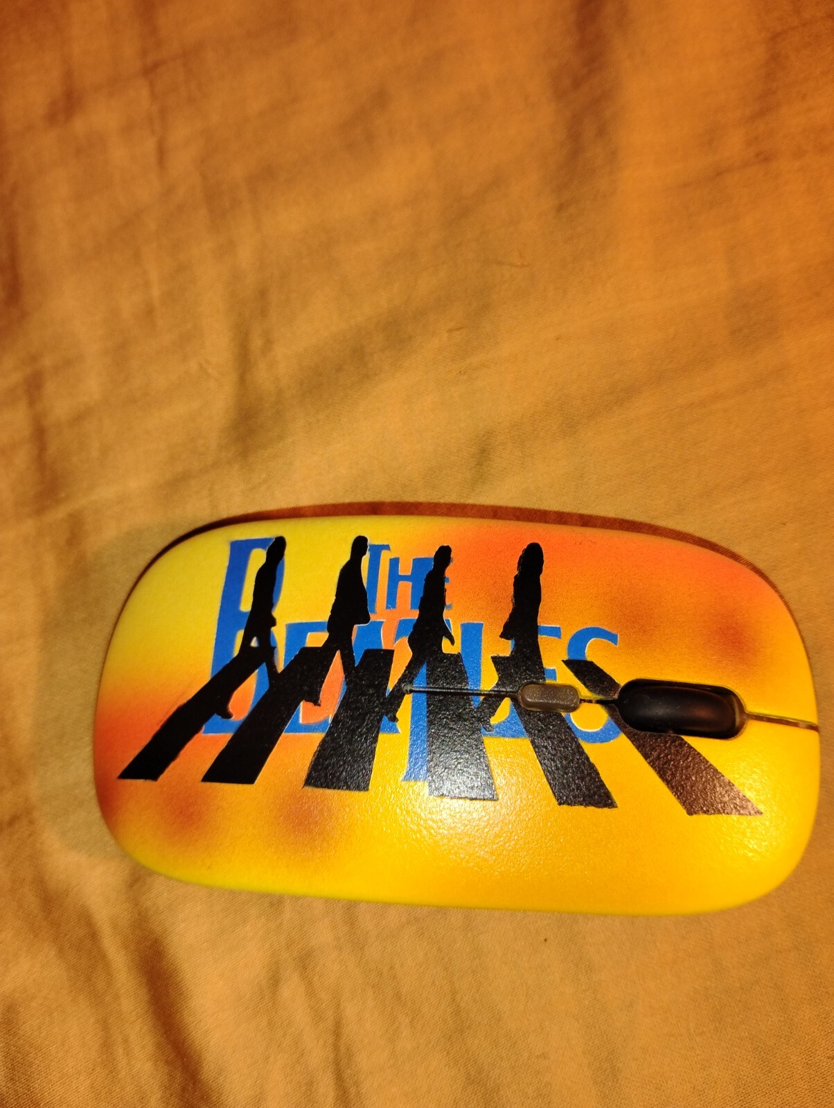 The Beatles Yellow Submarine themed custom painted wireless mouse - new