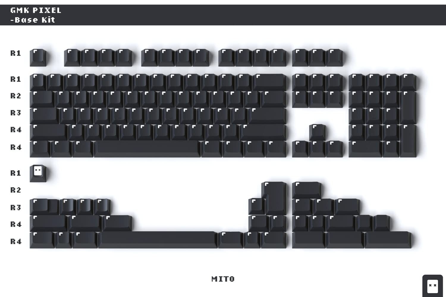DROP + MITO GMK PIXEL CUSTOM KEYCAP SET