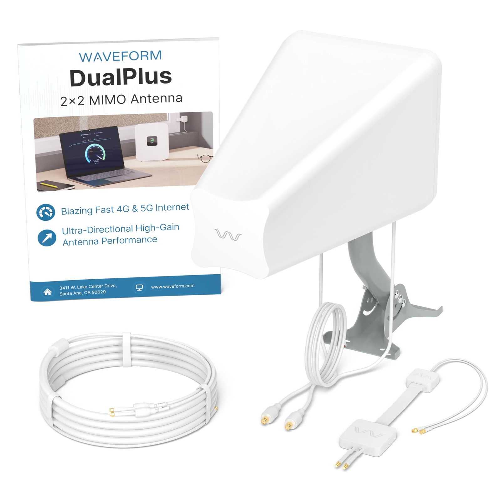 Waveform DualPlus: 2x2 MIMO Log Periodic Antenna, Complete Kit