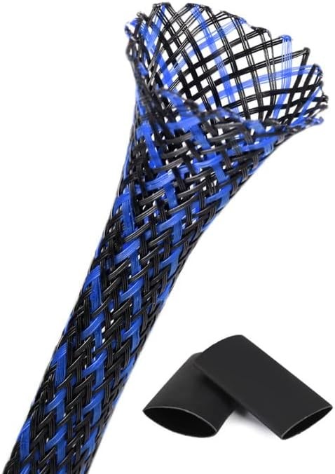 25ft - 3/4 Inch Cable Management Sleeve Protector,Wire Loom PET Expandable Wire