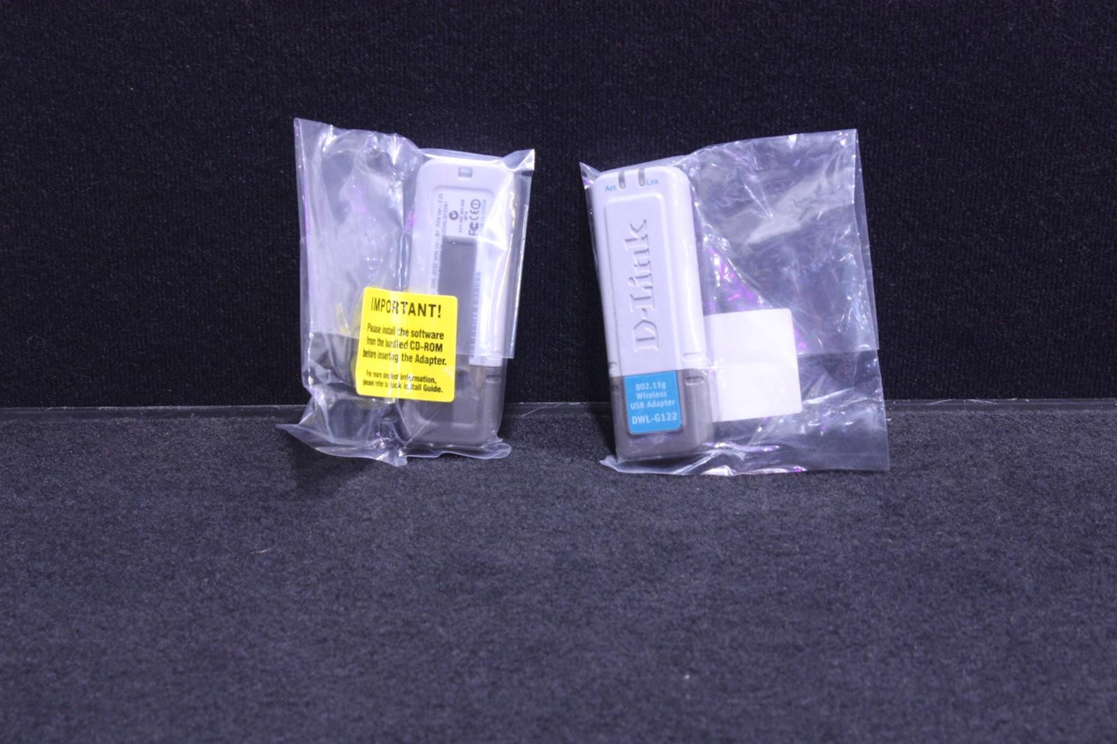 NEW LOT OF 2 D-LINK WiFi DWL-G122 AIRPLUS G  WIRELESS ADAPTER SKU 223760