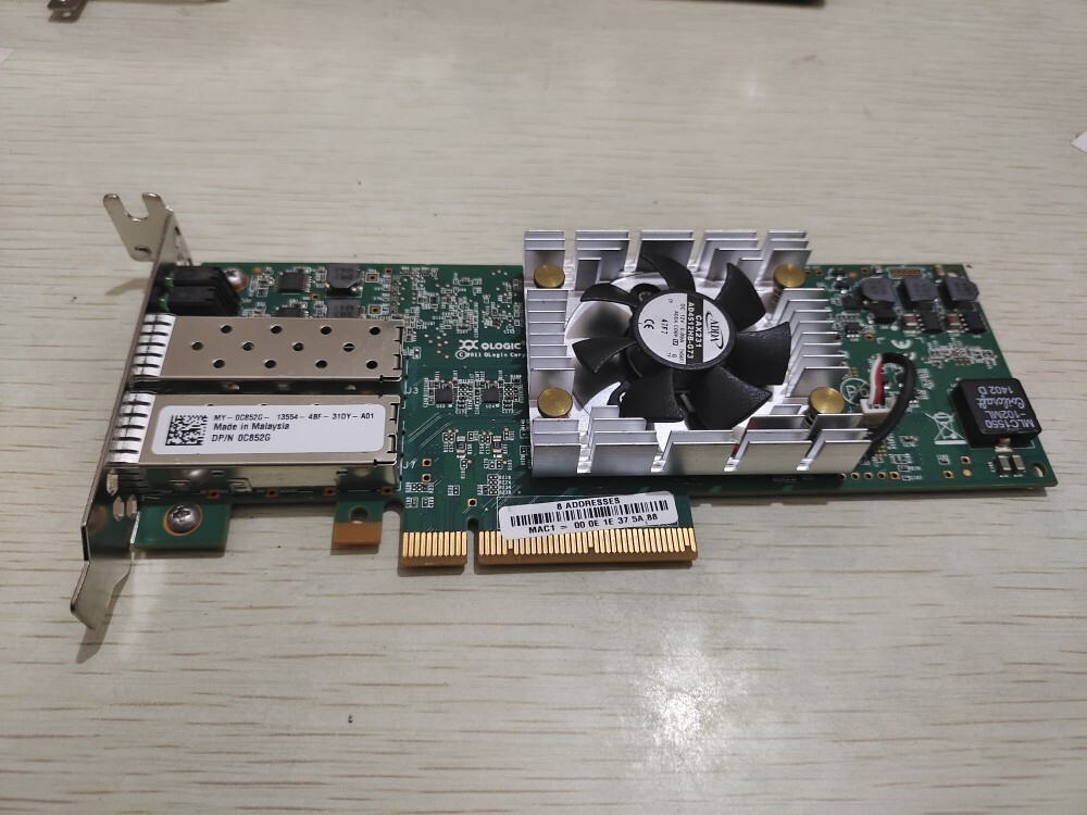 Adapter card for Dell Qlogic QLE8262L 10Gb SFP+ 2 Port PCIeX8 CNA Server 0C852G