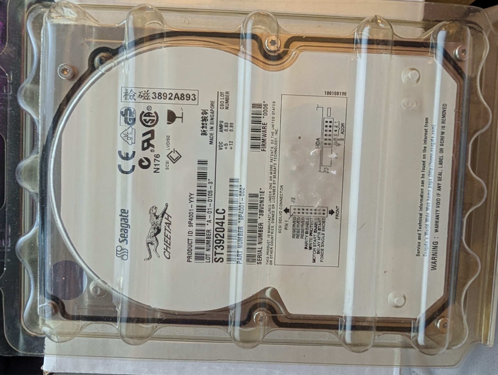 Seagate Cheetah ST39204LC 9.2GB 10K SCSI Hard Drive – New in Factory Plastic