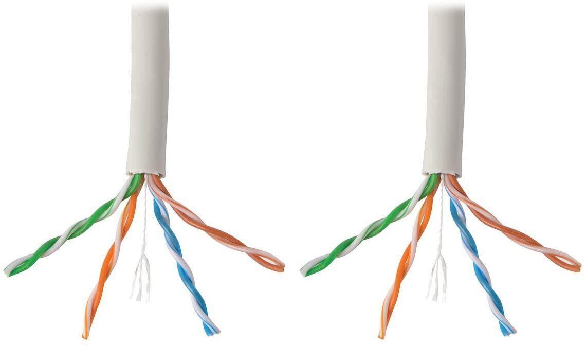 Tripp Lite 1000ft Cat6 Gigabit Bulk Solid-Core PVC Cable, White