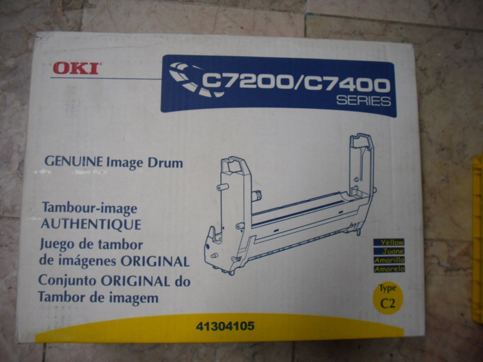New  Genuine Oki C7200 C7400 Type C2 Yellow Image Drum  cartridge  41304105