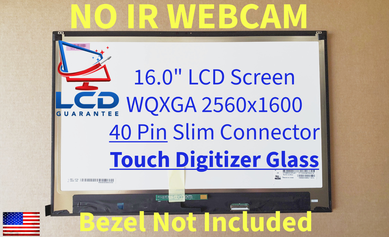 LG Gram 16T90P-K.AAB7U1 16" Touch Digitizer Glass Replacement LCD Laptop Screen