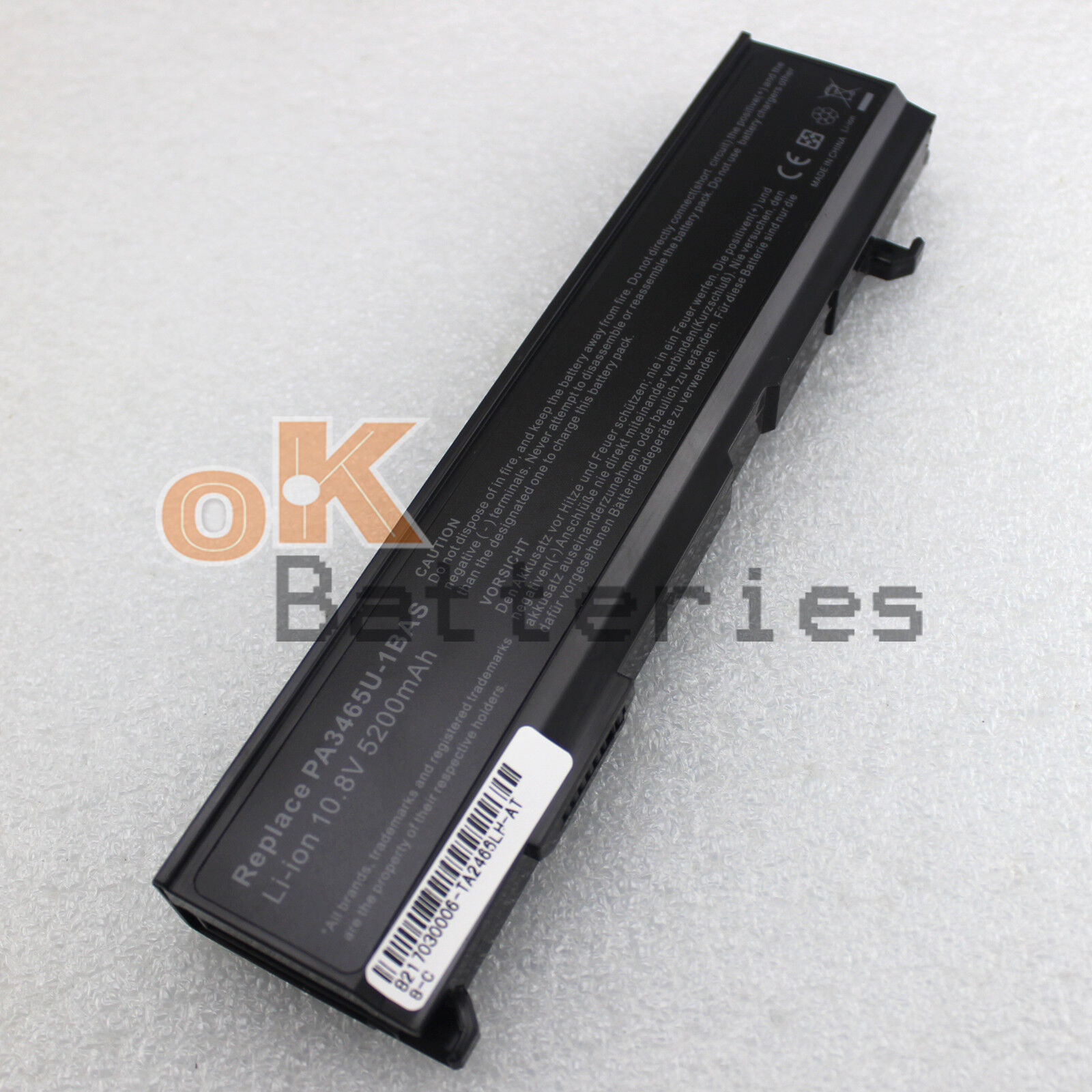 New Battery For Toshiba Satellite A135-S4527 A135-S2246 A135-S4487 PA3465U-1BRS