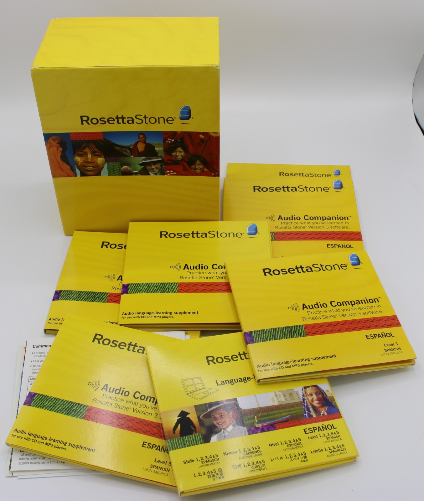 Rosetta Stone Spanish Level 1 2 3 4 5 Incomplete Windows XP Vista Vintage