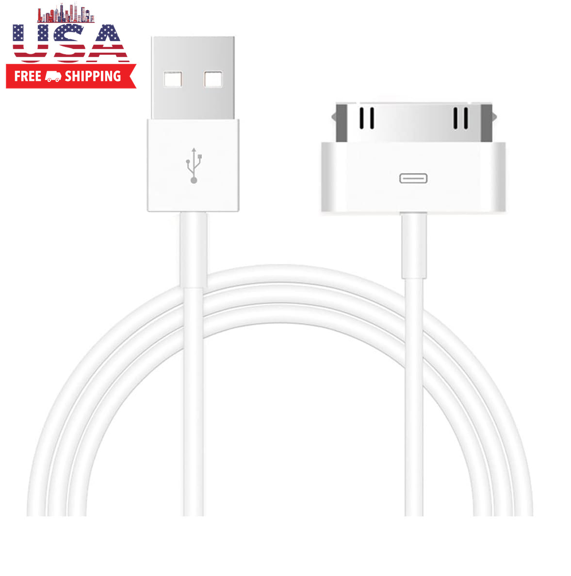 Cable Compatible with Iphone 4/4S/3G/3Gs,Old Ipad 2 3 1,Ipod Touch 4 3 2 1 Nano,