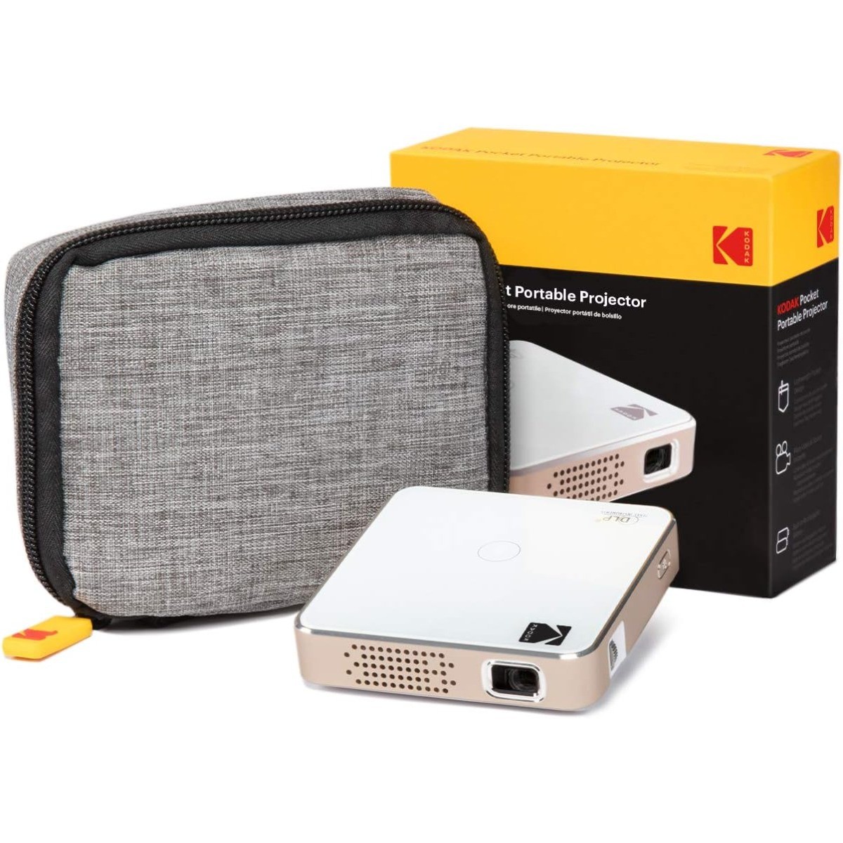 KODAK Ultra Mini Portable Projector, HD LED DLP Pico Projector w/ Case