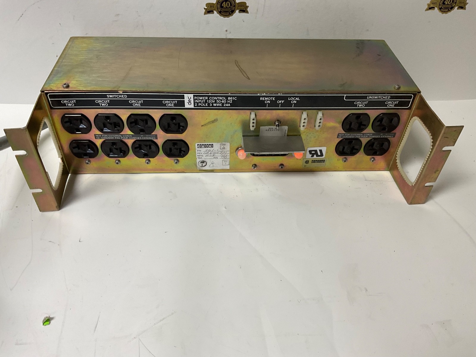 DEC Digital Equipment Corp 861-C Power Controller rack mount PDP11 cabinets