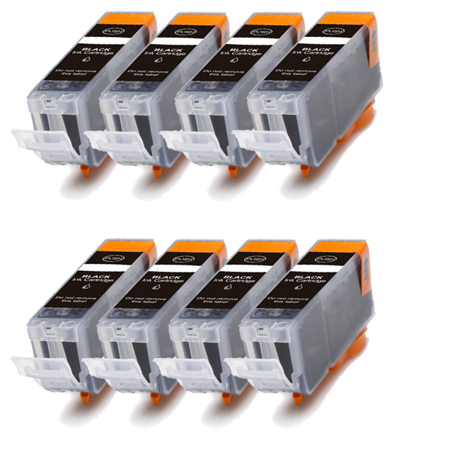 8 PK BLACK Ink w/ CHIP for PGI 225 BK Canon Pixma MG5220 MG5320 MG6120 MG6220