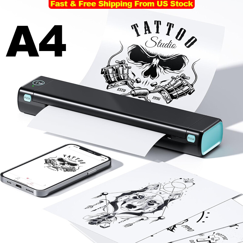 Phomemo Tattoo Stencil Machines Bluetooth Stencil Printer + 100PCS Tattoo Paper