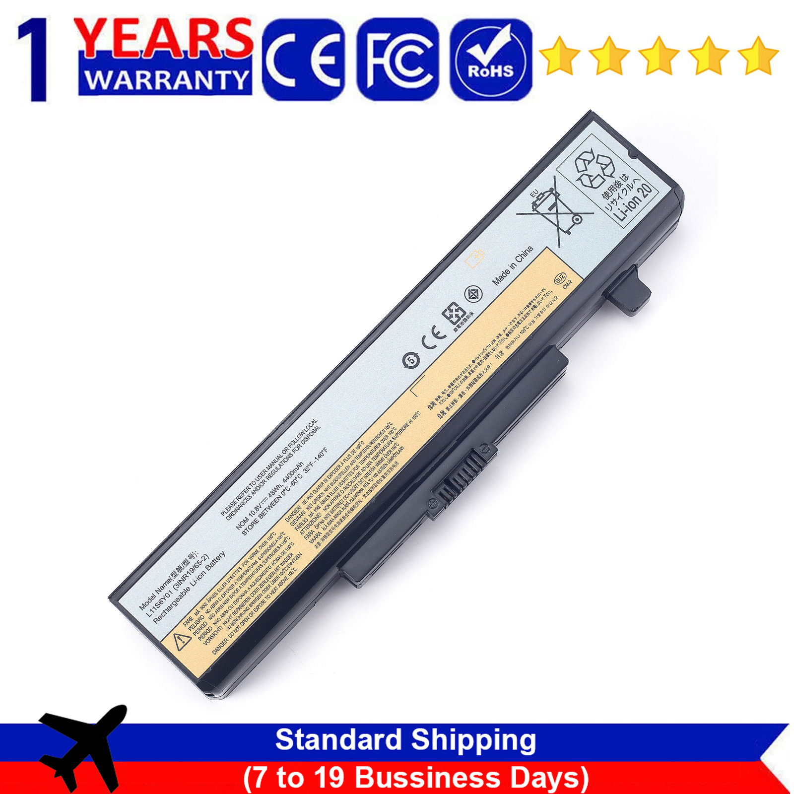 L11L6Y01 L11F6Y01 L11S6Y01 Battery For Lenovo Y480 Y485 Y580 Y585 Z380 Z385 Z480