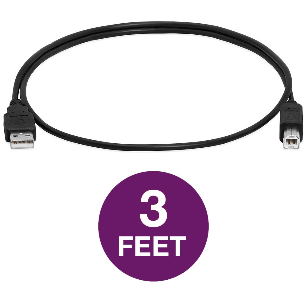 USB Printer Cable USB 2.0 A Male to B Male Cord Brother Canon Epson Dell Xerox