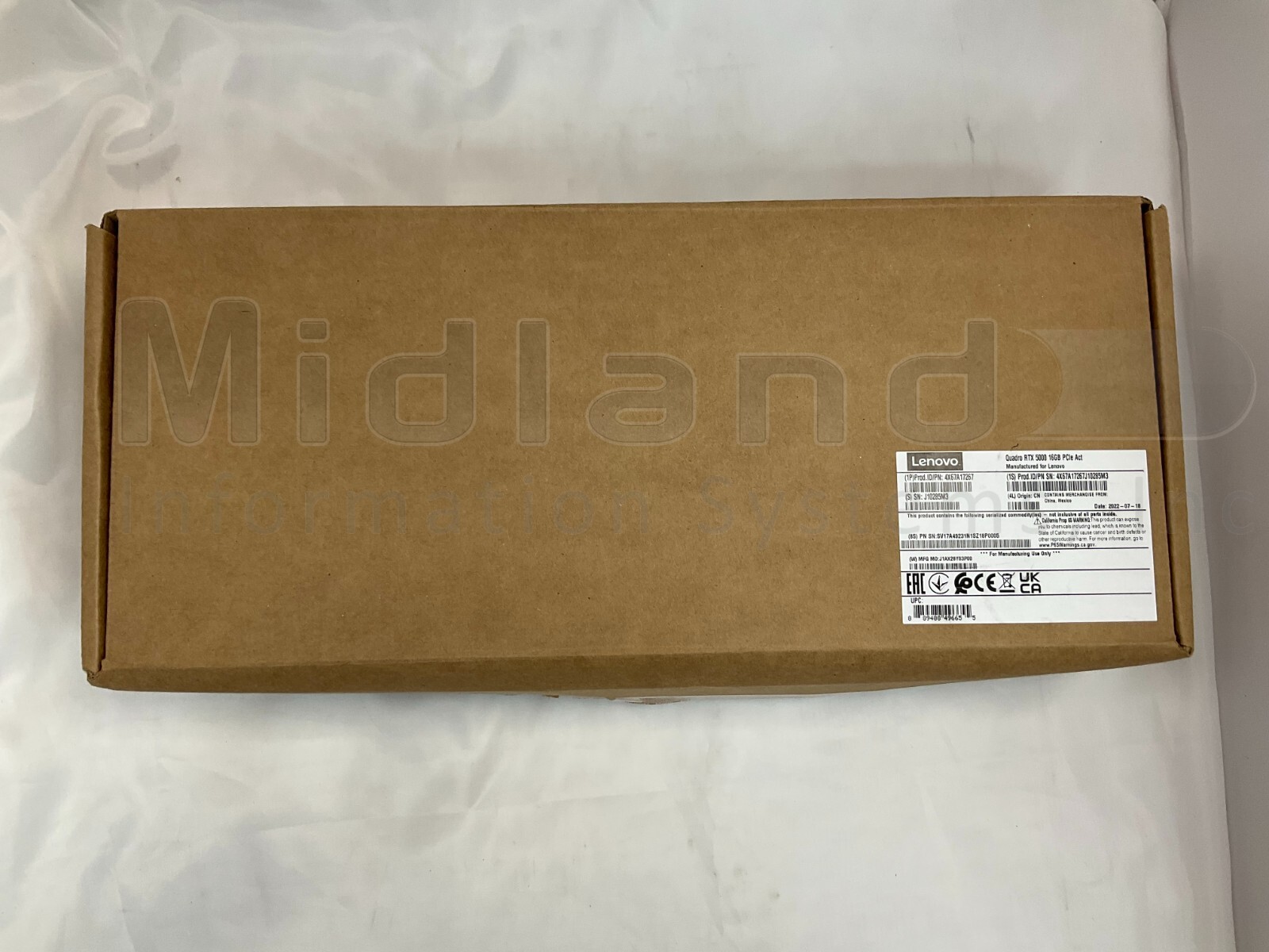 4X67A17267 Lenovo ThinkSystem NVIDIA Quadro RTX 5000 16GB PCIe Active GPU