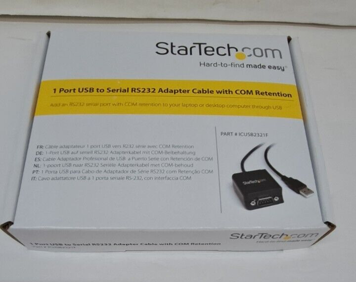 StarTech.com USB to Serial Adapter  1 port  USB Powered  FTDI USB UART Chip  ...