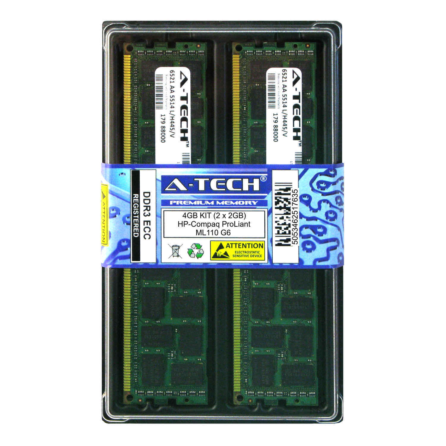 4GB KIT 2 x 2GB HP Compaq ProLiant ML110 G6 ML110 G7 ML350p G8 Server Memory RAM
