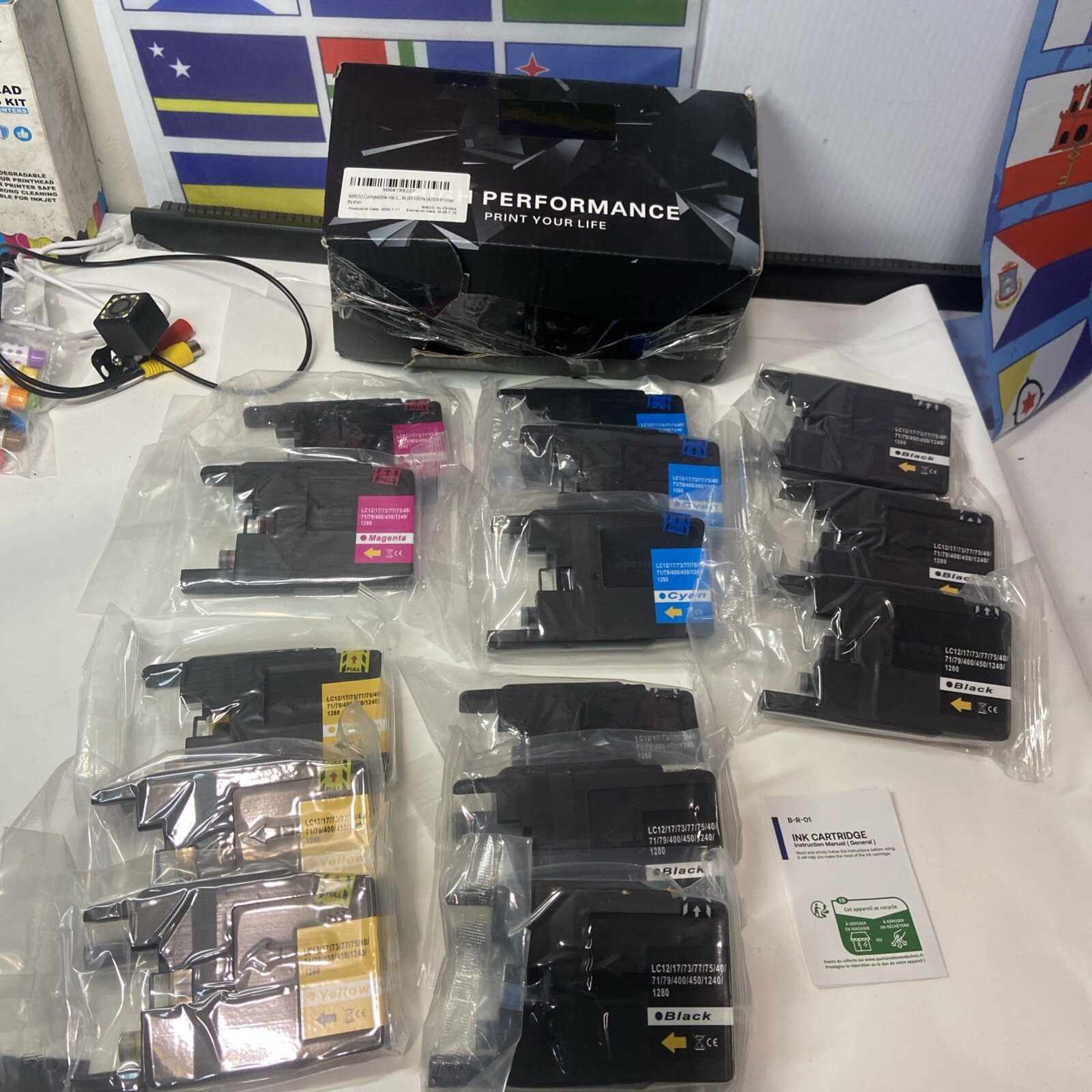 Ink Cartridge J651DW,j435/V 4 Color 14 Psc(6 B,3cyan3yellow2magenta) New(2563