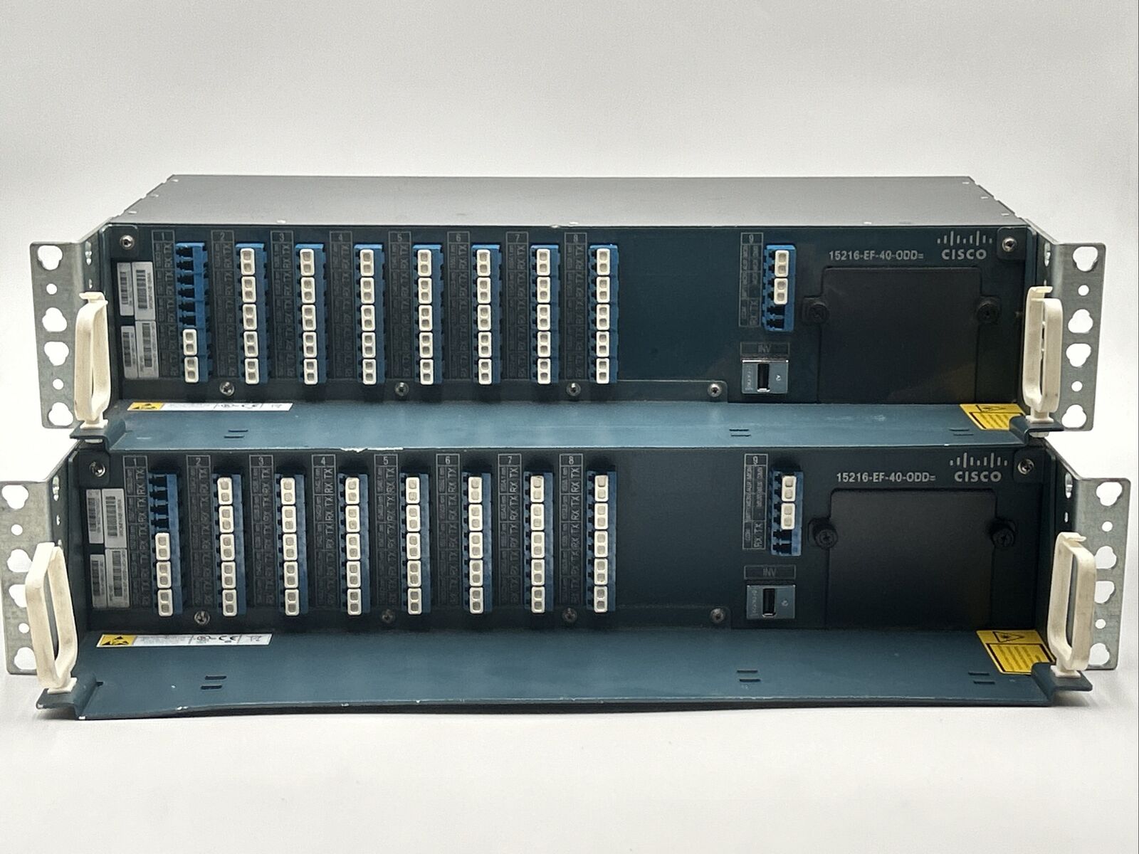 2 Cisco 15216-EF-40-ODD Patch Panels, 15216-EF-ODD-LIC=V01 (Untested)