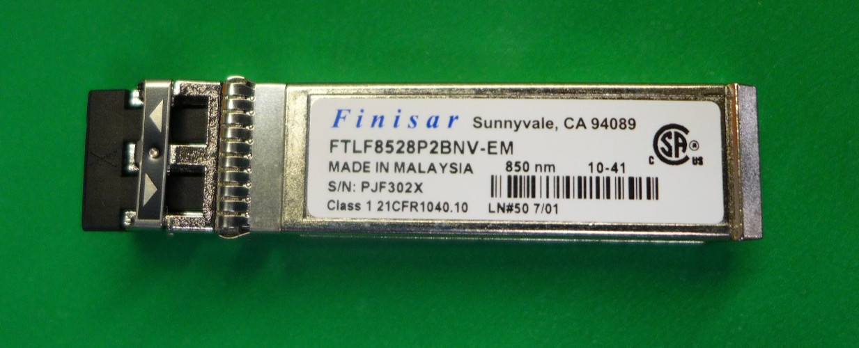 NEW Finisar 8GB Short Wavelength 850nm SFP+ Transceiver FTLF8528P2BNV-EM
