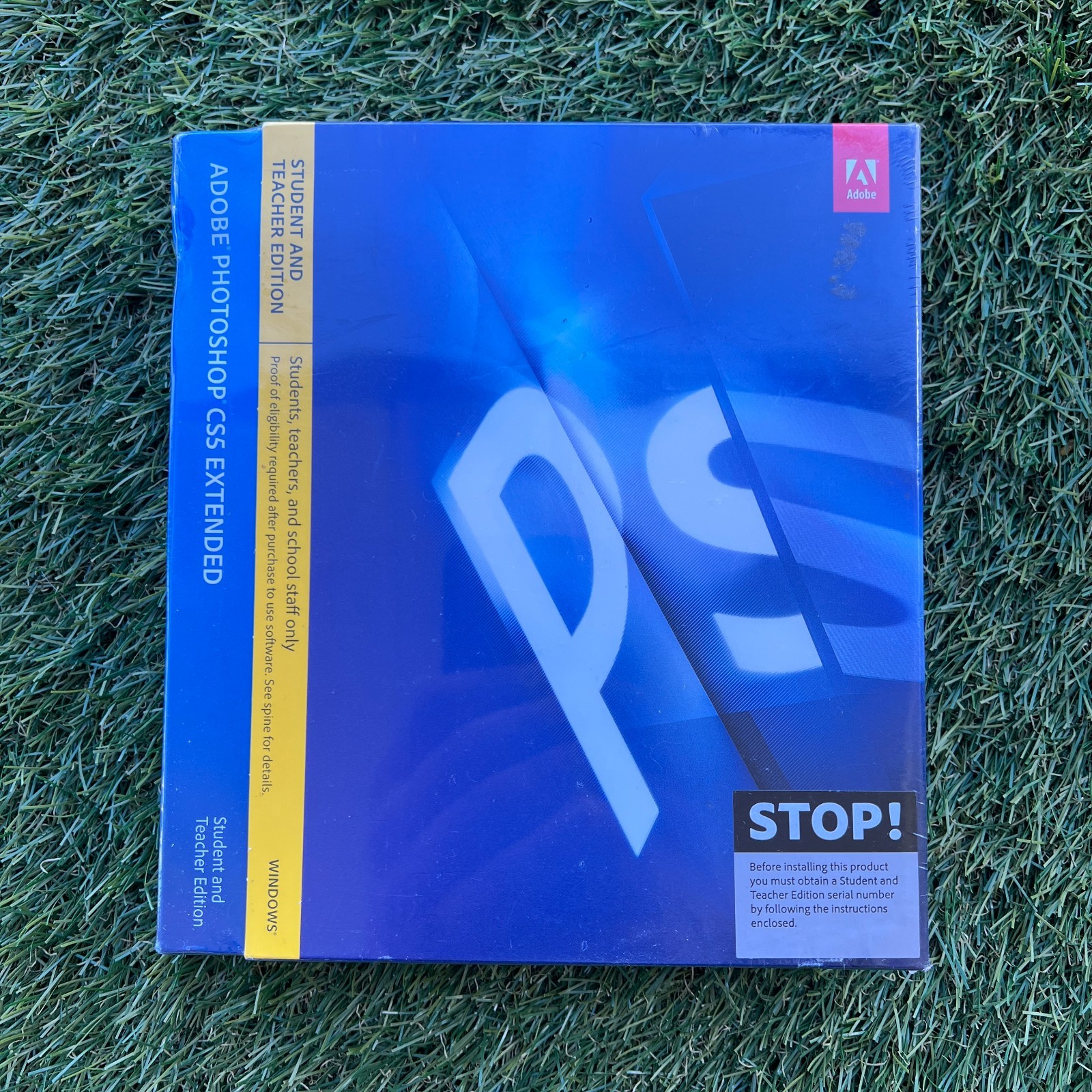 Adobe Photoshop CS5 Extended 32&64 Bit Windows Student Teacher Edition Sealed