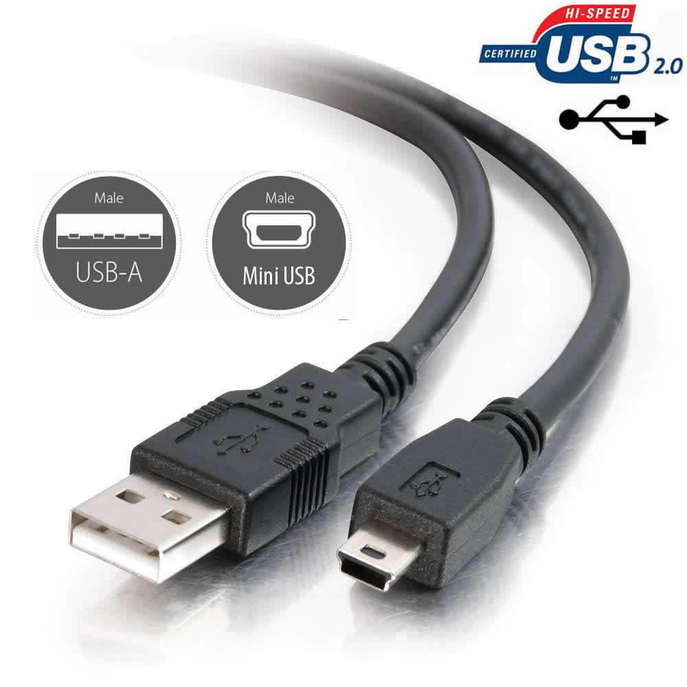Mini B USB 2.0 Data Sync Cable Cord For Motorola Symbol CS3070 Bar Code Scanner