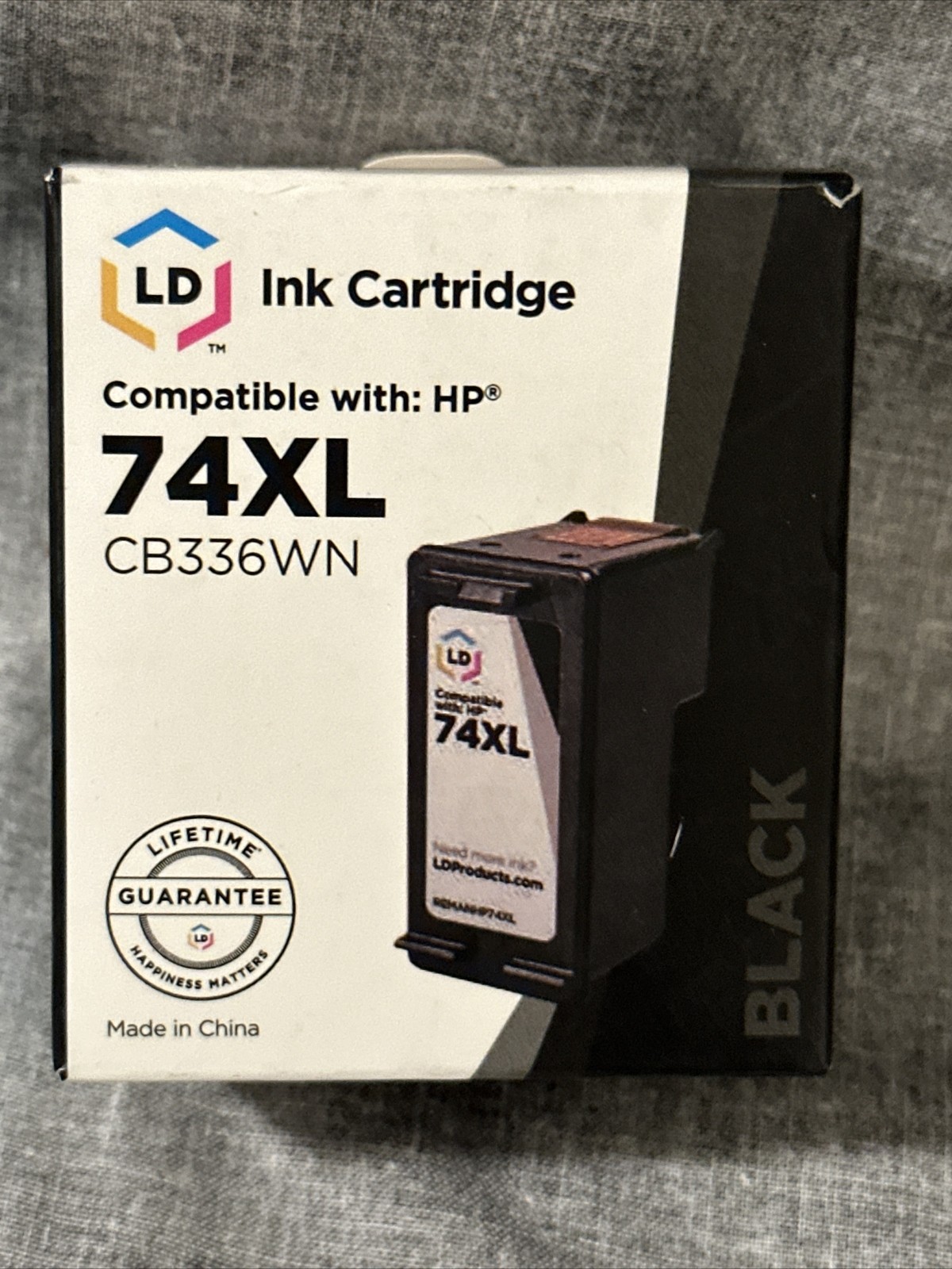 NEW OPEN BOX  LD CB336WN High Yield Black Inkjet Cartridge for HP 74XL 