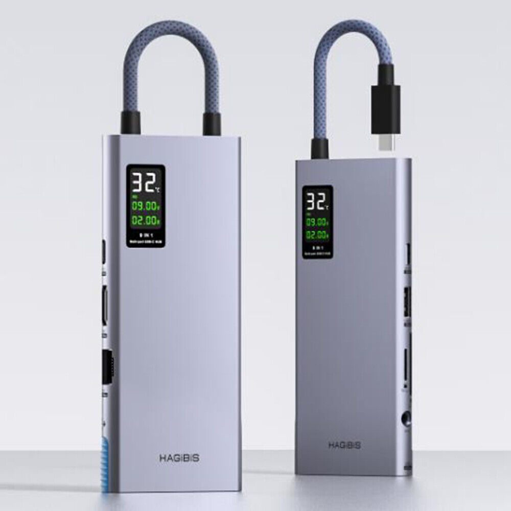 Hagibis Digital Display USB-C Docking Station For Laptop Switch iPhone 15 14 Pro