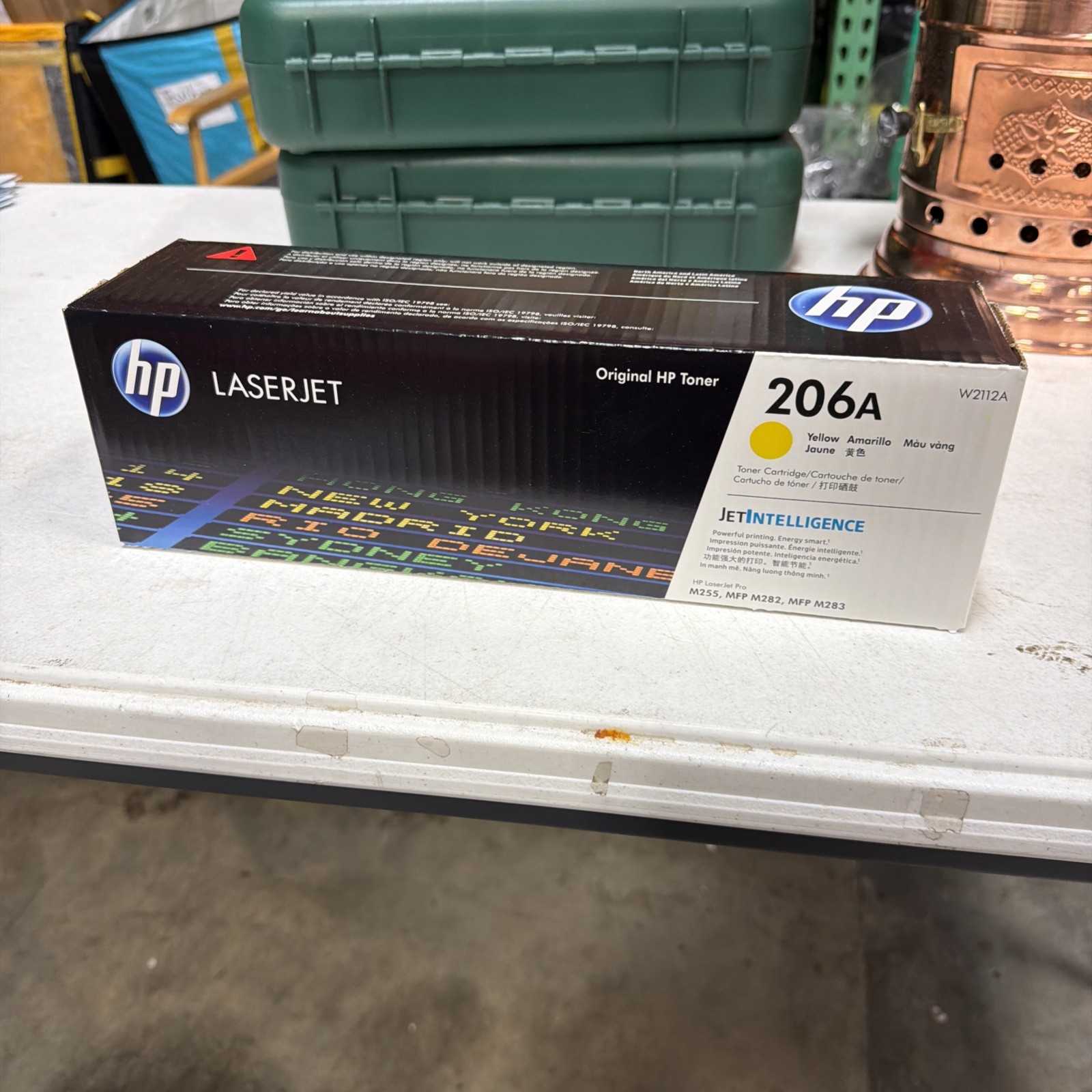 New Open Box HP 206A Yellow Original LaserJet Toner Cartridge, W2112A