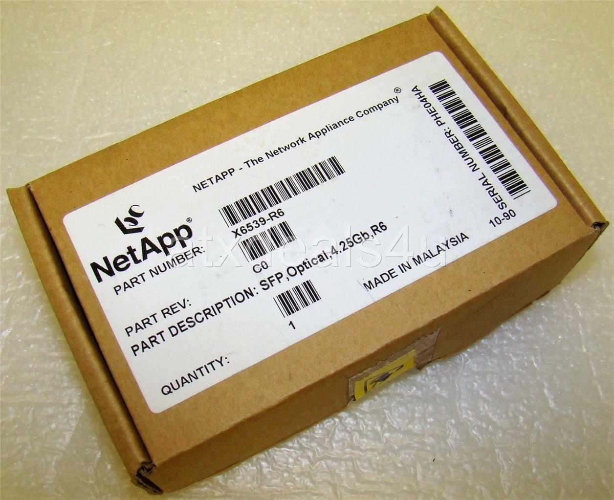 NetApp X6539-R6 SFP+ Optical R6 4.25Gb Shortwave GBIC Transceiver New Sealed
