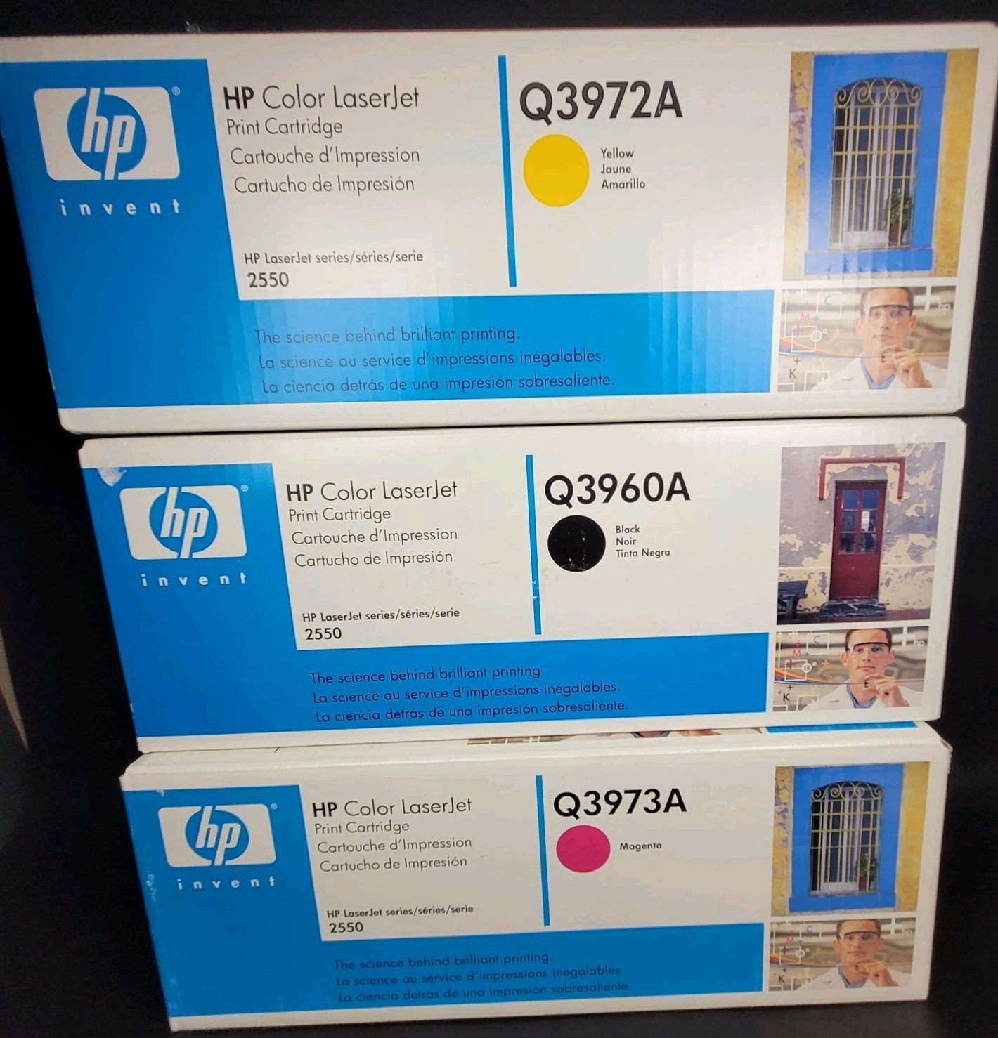 HP Color LaserJet CMYK Q3960A Q3971A -Q3973A - 2550 2820 2840