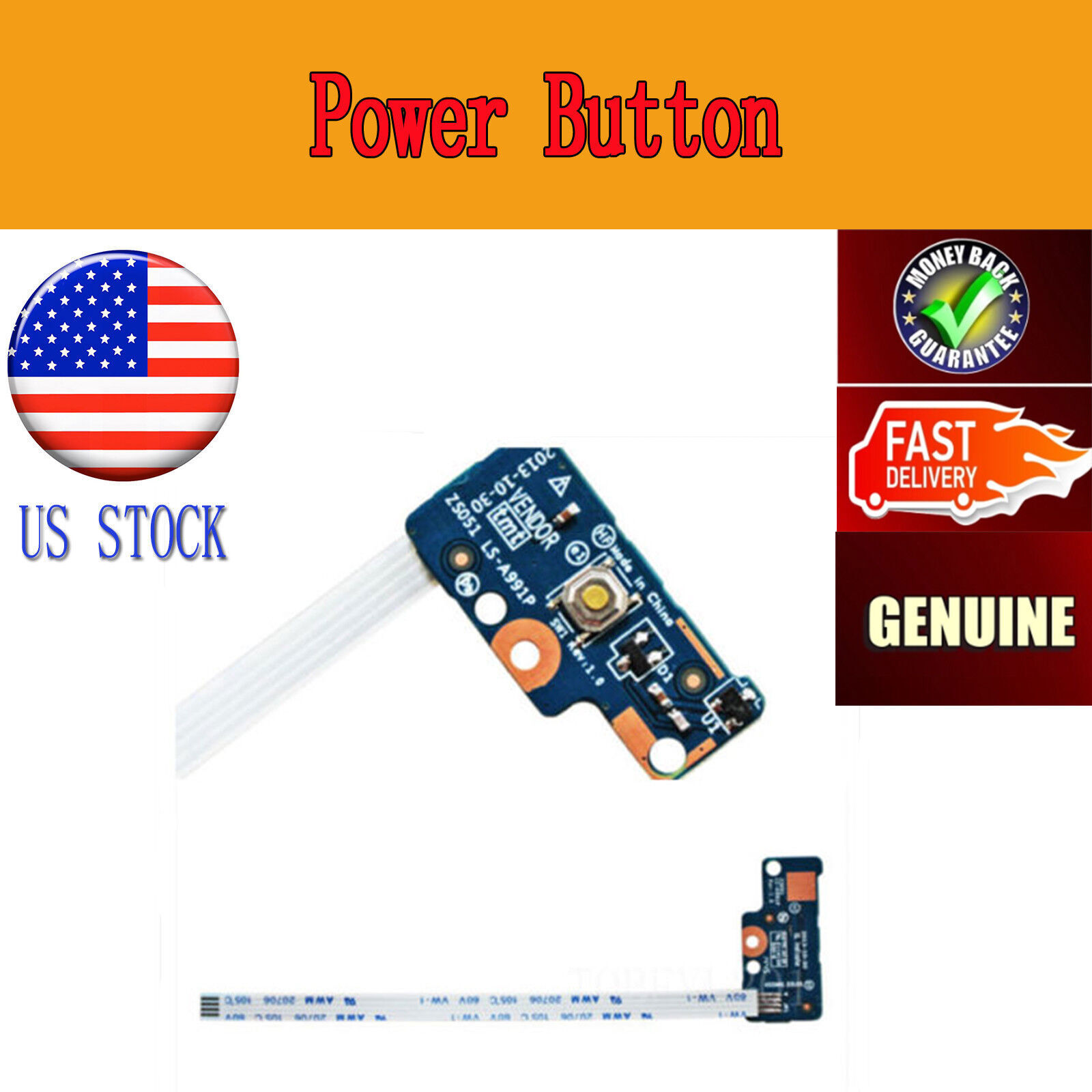 Power Button Board w/ Cable For HP Pavilion 15-r030nr 15-r031ds 15-r030wm