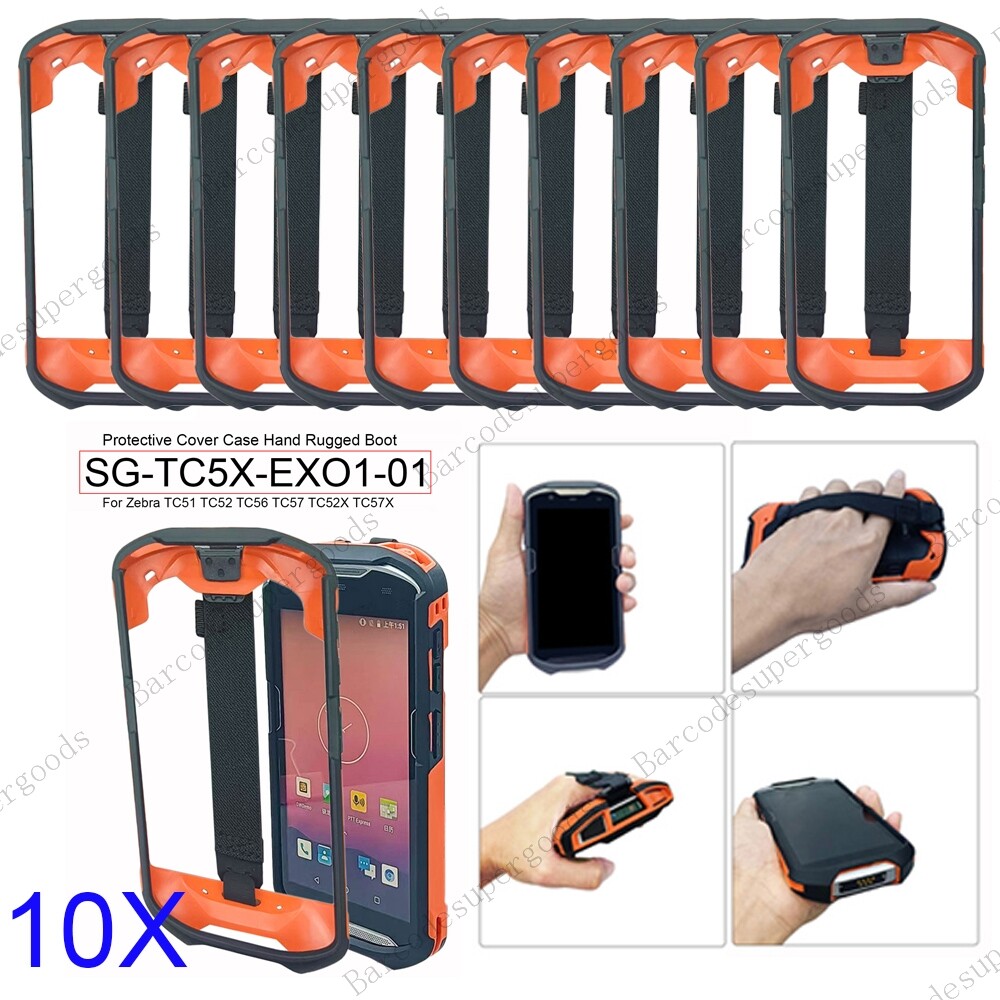10Pcs Protective Cover Rugged Boot For Zebra TC51 TC52 TC56 TC57 TC52X TC57X