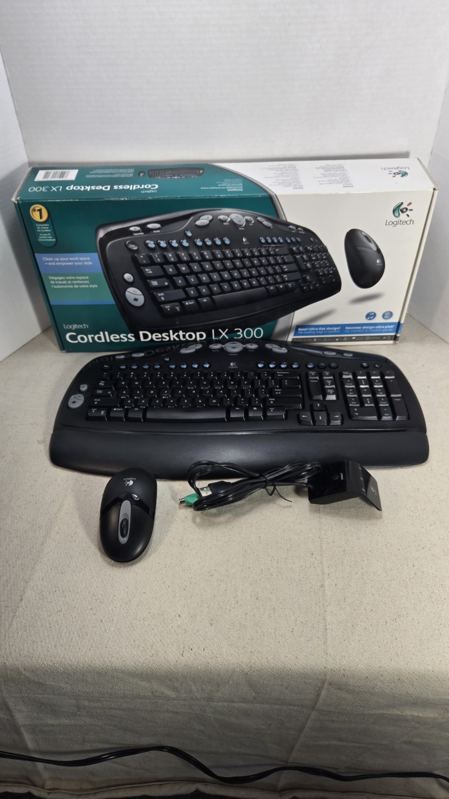 Logitech Cordless Desktop LX 300 Keyboard And Mouse Combo