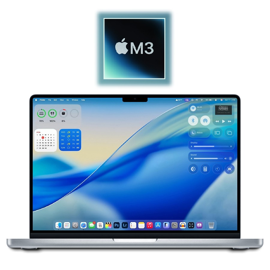 2023 Apple M3 MacBook Pro 14.2" 8GB/512GB SSD - (Silver) A2918 w/1 Year Warranty
