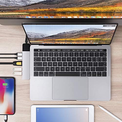 HYPER DRIVE USB C HUB, NET 6-IN-2 FOR MACBOOK PRO AIR, MULTI-PORT USB-C -