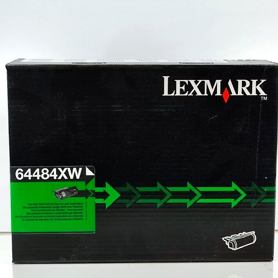 Lexmark Extra High Yield Print Black Toner Cartridge Label Application 64484XW