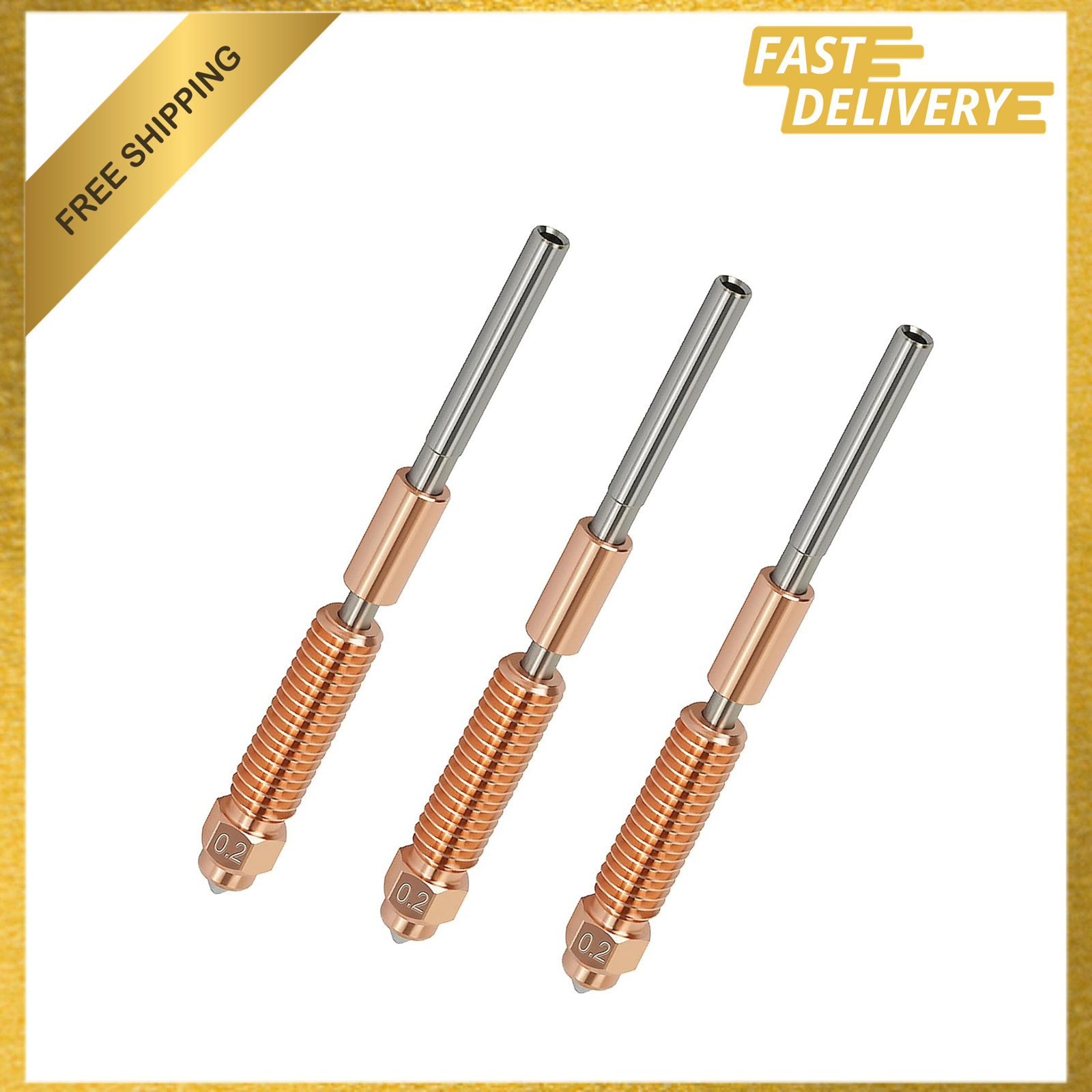3PCS 0.2mm Unicorn Nozzle for Creality K1 K1 Max Ender 3 V3 V3 Plus K1C K1 SE K2