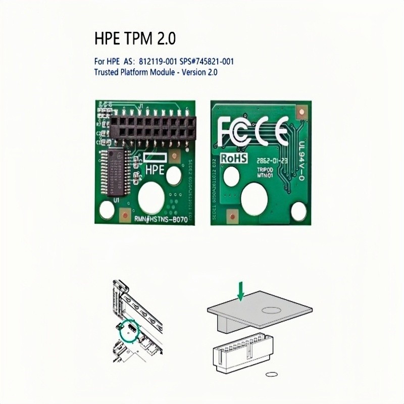 TPM 2.0 Module For HPE 812119 001 745821 001 20pin TPM Board Module Accessory